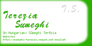 terezia sumeghi business card